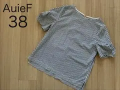 AuieF ストライプ柄 五分袖シャツ 38のサムネイル