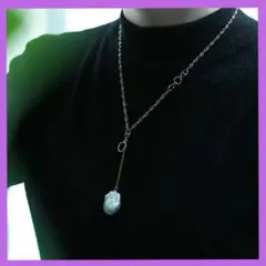 淡水パール ネックレス　silverチェーン　淡水真珠　シルバー　本真珠