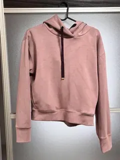 くすみピンク フード付き パーカー　プロポーションボディドレッシング