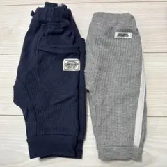 ネイビー・グレーのパンツ 80 半ズボン 7分丈