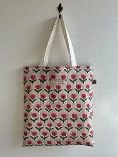 A'z factory 花柄ブロックプリントのトートバッグ