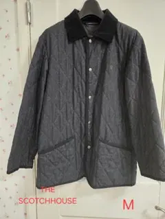 本日限りダークグレー キルティングジャケットダイヤステッチ　スコッチハウス　M