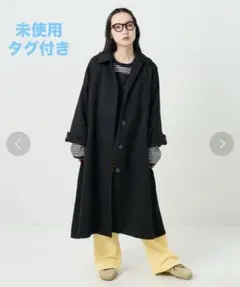 未使用タグ付き FREAK'S STORE ウーリーベルSLVコート 黒 フリー