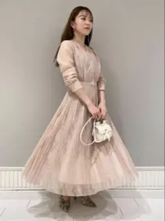 最終値下げ❣️セルフォード ストライプレースワンピース　38