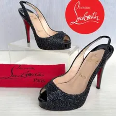 クリスチャンルブタン　ハイヒールパンプスグリッターラメ Christian Louboutin クリスチャンルブタン オープントゥ