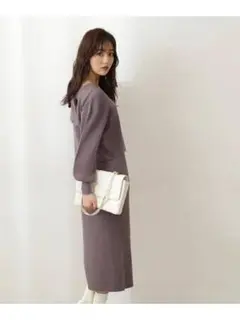 PROPORTION BODY DRESSING ニットワンピ チャコール