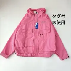 タグ付未使用 蛍光ピンク フード付ブルゾン adidas ADVENTURE