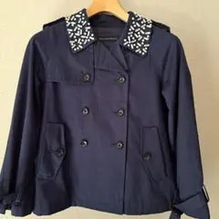 ショートトレンチコート L グリーン レーベル リラクシング