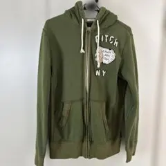 Abercrombie & Fitch オリーブグリーン パーカー S