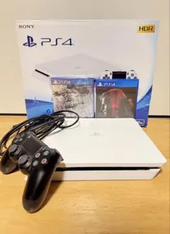 Sony PS4 ホワイト 本体 + ゲーム2本 + コントローラー