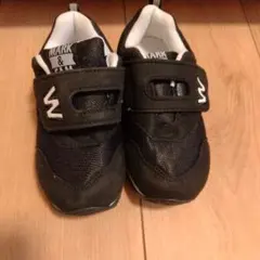 西松屋 MARK & SAM キッズ スニーカー ブラック 17cm 子供靴のサムネイル