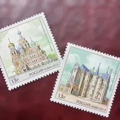 78278セール現品限　外国切手　ロシア発行教会2種揃