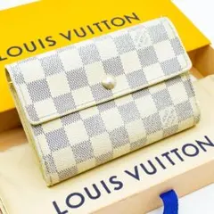 ルイヴィトン ダミエ アズール ポルトフォイユ アレクサンドラ 三つ折り財布 4のサムネイル