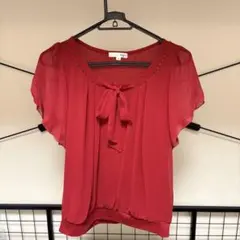 HERE'S TOWN（ヒアーズタウン）シフォン半袖ブラウス38(M)のサムネイル