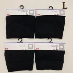 ユニクロ　ショーツ（ジャストウエスト）黒4枚　L