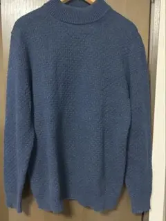 ダークブルーニット　厚手ニット