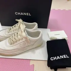 極美品/CHANEL スニーカー 新品靴紐有り - メルカリ