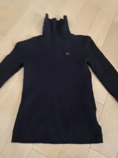 バーバリー　Burberry 黒 リブ編み セーター 38