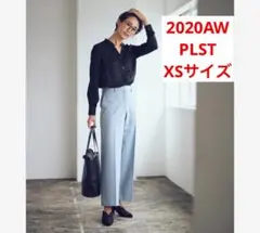 未使用＊PLST ウォームリザーブストレートパンツ 上品ブルー 美脚 XS