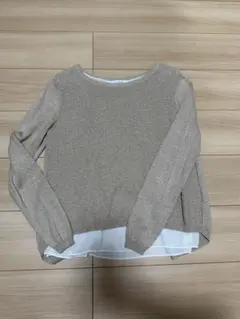 GREEN LABEL RELAXING ベージュニットセーター
