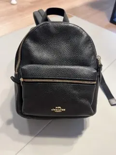 COACH レザー バックパック ブラック - メルカリ