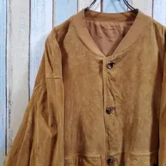 1146☆スエードレザージャケット☆ライトジャケット☆イタリア製☆XL相当