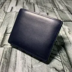 美品　Paul Smith ポールスミス　二つ折り財布 ネイビー レザー