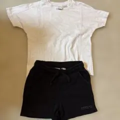 ZARAホワイトTシャツ＆ブラックショートパンツセット　2枚セット　サイズ98