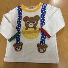 ミキハウス クマ刺繍 Tシャツ 80