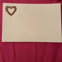 ハート柄カードと封筒のセット