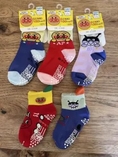 アンパンマン　靴下　5足セット　12-15cm オマケ付き