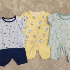 ユニクロ　半袖パジャマ 3点セット 80cm
