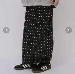 duei ドットサテンレーススカート