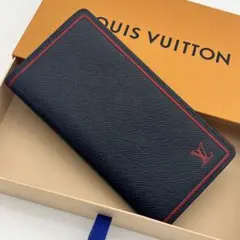 ヴィトン ポルトフォイユ・ブラザ タイガ ブルーマリーヌ×レッド 長財布のサムネイル