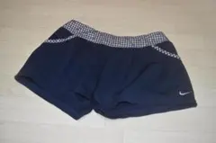 Nike Dri-FIT ネイビーショートパンツ チェック XL