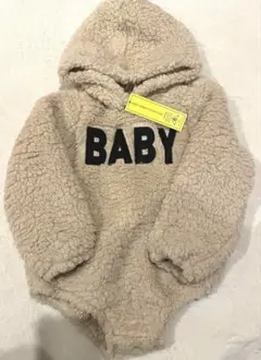 SHEIN★BABY もこもこ ボア ロンパース ベージュ　2-3Y