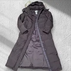 エルエルビーン　レディース　ダウン　ロングコート　ブラウン　アウトドア　XS