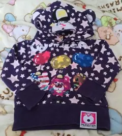 Jam ベビーパーカー 80cm 牛柄フード付きトレーナー 子供服 キッズ 