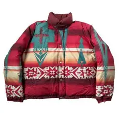 ポロカントリー ラルフローレン ネイティブ柄 短丈 ダウンジャケット 古着