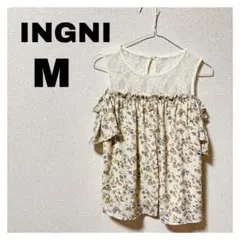 【美品】INGNI フラワープリント オフショルダー M