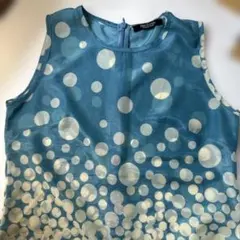水玉模様ノースリーブチュニック