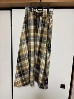 ストロベリーフィールズ　チェック　スカート ブラウン　リボン　バッグリボン　茶のサムネイル