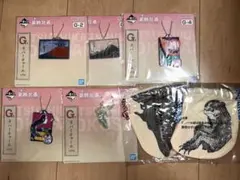 一番くじ　葛飾北斎　ラバーチャーム5種　巾着　2種