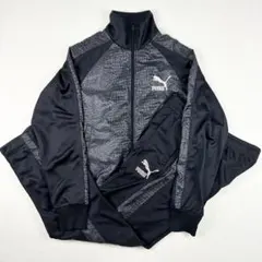 b1308【PUMA】セットアップ　レオパード柄　人気　ジャージ　刺繍ロゴ　S