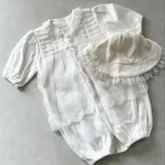 セレモニードレス　女の子　ベビードレス　退院着　2点セット　60センチ