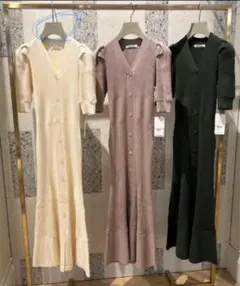 SNIDEL フロントボタンニットワンピース