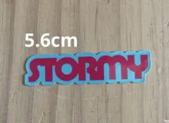 STORMY ストーミーステッカー 5.6cm ピンク×水色
