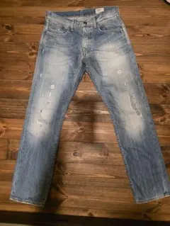 G-STAR RAW w34 ストレートデニム 3301 ダメージ