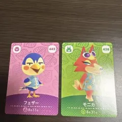 新品★任天堂　どうぶつの森　amiibo カード　フェザー　モニカ　二枚セットのサムネイル