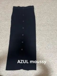 リブ編みタイトスカート S ブラック